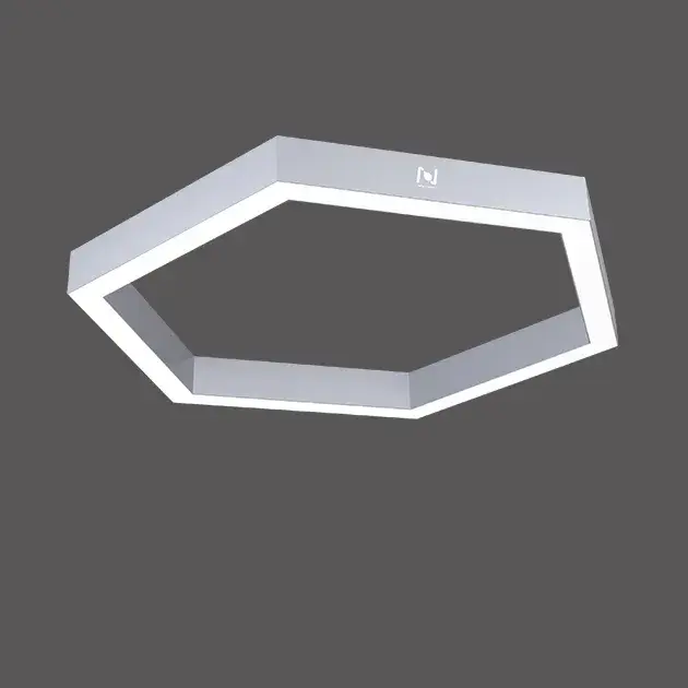 Đèn LED treo trần hình lục giác phù hợp cho không gian văn phòng thương mại