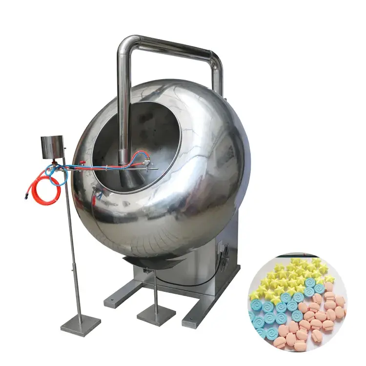Máy phủ socola tự động với phun và gia nhiệt hiện đại