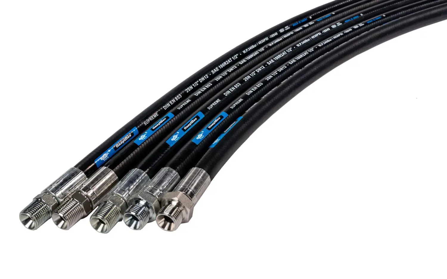 Dây thép bện xoắn ốc ống cao su thủy lực và phụ kiện, ống linh hoạt và hơi EPDM cho ứng dụng công nghiệp