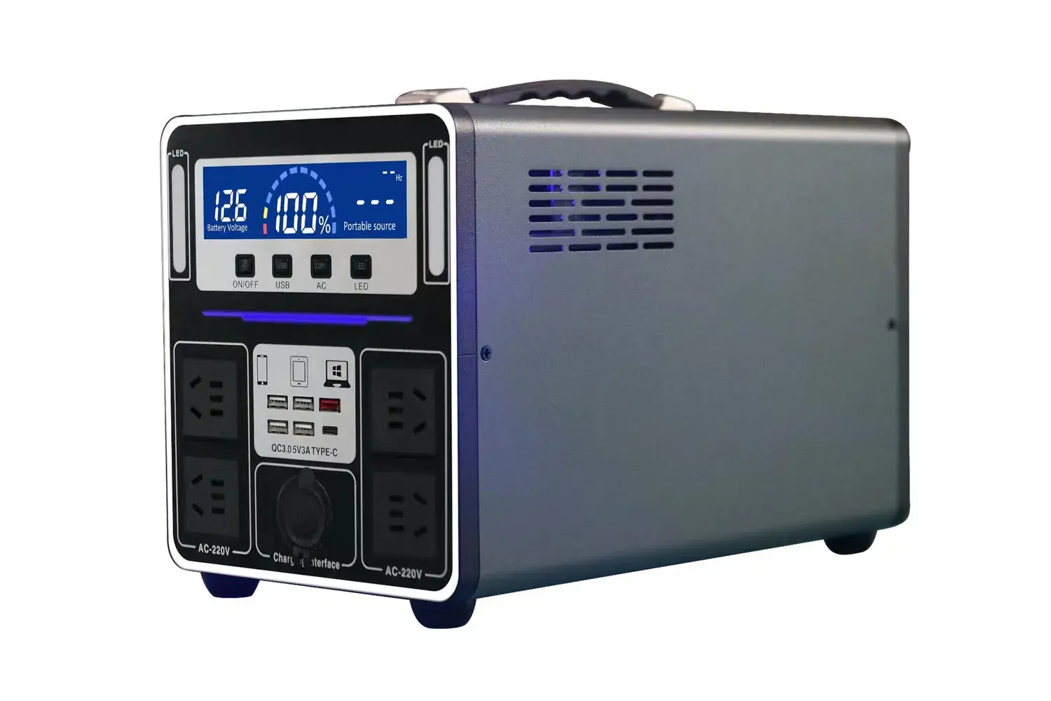 Nhà Máy Yaye 300W/500W/600W/1000W/1500W/2000W/3000W Pin Lithium Năng Lượng Mặt Trời Di Động