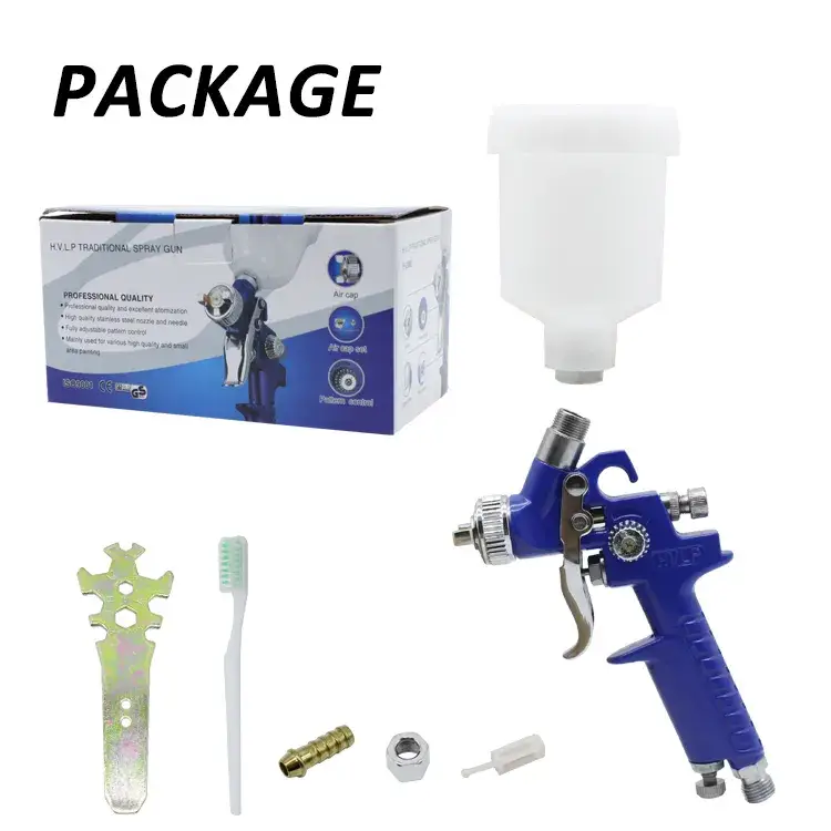 Súng phun sơn mini HVLP khí nén với 0.5mm, 0.8mm, 1.0mm và 125ml cốc sơn