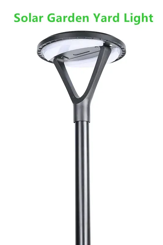 Đèn đường đi vườn năng lượng mặt trời 25W hình tròn lắp trên cột, sáng mạnh và tiết kiệm