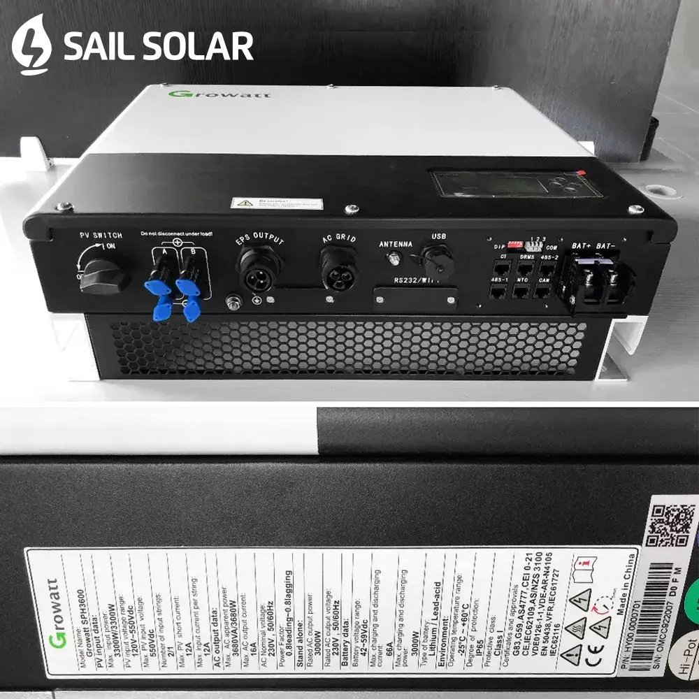 Biến tần năng lượng mặt trời ba pha Growatt 5kw / 6kw / 8kw / 10kw: Lựa chọn Hybrid trên lưới / ngoài lưới
