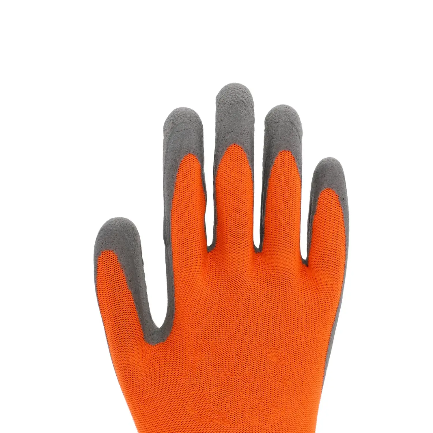 Găng tay bảo hộ được làm từ polyester lót thoáng khí, chống mài mòn với phủ latex xếp ly
