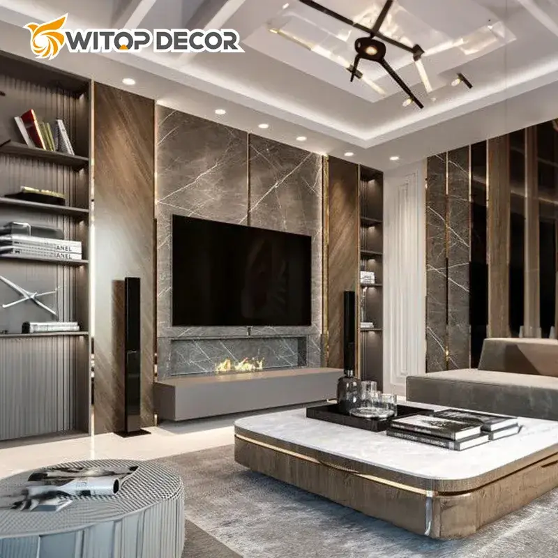 Tấm nhựa PVC hiệu ứng đá cẩm thạch bóng, sẵn sàng phục vụ theo kích thước yêu cầu