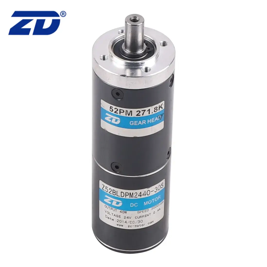 ZD Bàn chải Động cơ 52mm với hệ thống bánh răng hành tinh chính xác không cần chổi than