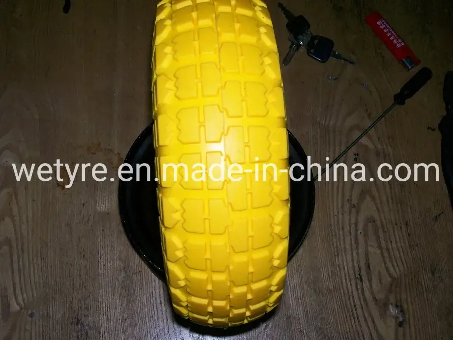 Bánh xe PU foam chất lượng cao, linh hoạt với vành kim loại, bền bỉ và có thể chịu tải trọng lớn cho xe đựng dụng cụ (3.00-4)