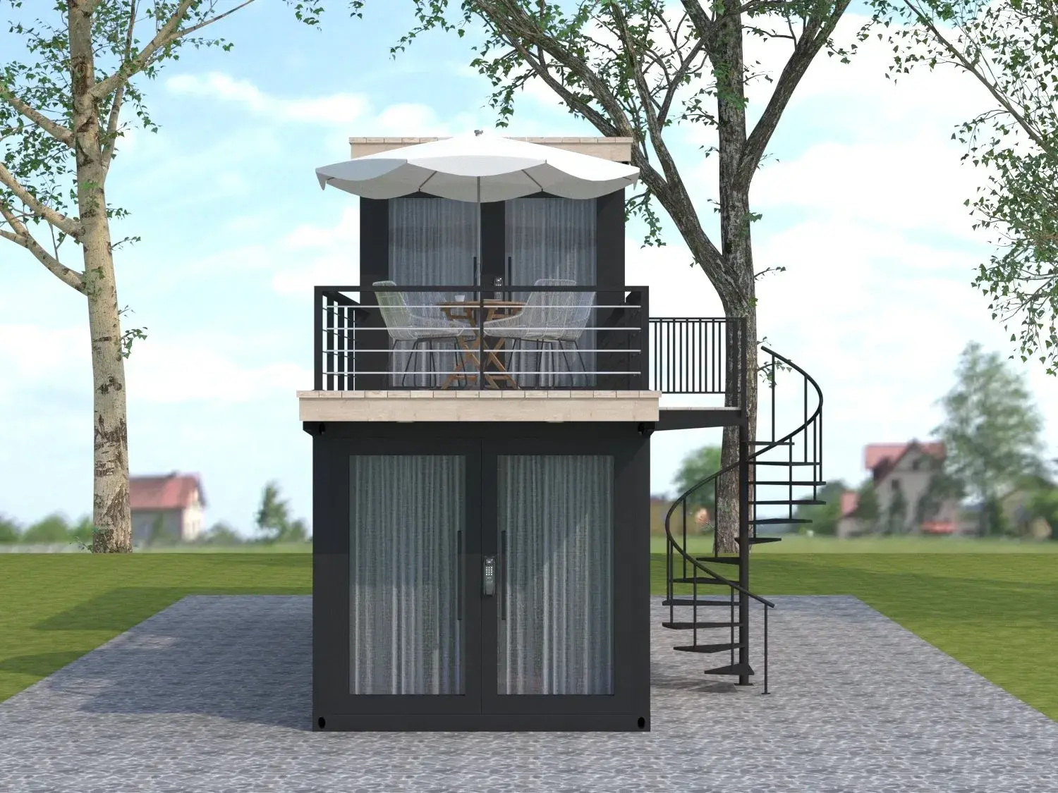 Thiết kế hiện đại và nhanh chóng: Nhà container sống lắp ráp bằng vật liệu thép di động