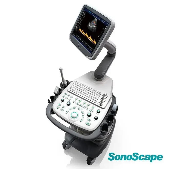 Máy siêu âm di động Sonoscape E2 với chức năng chẩn đoán tim mạch Doppler màu và đầu dò Echo