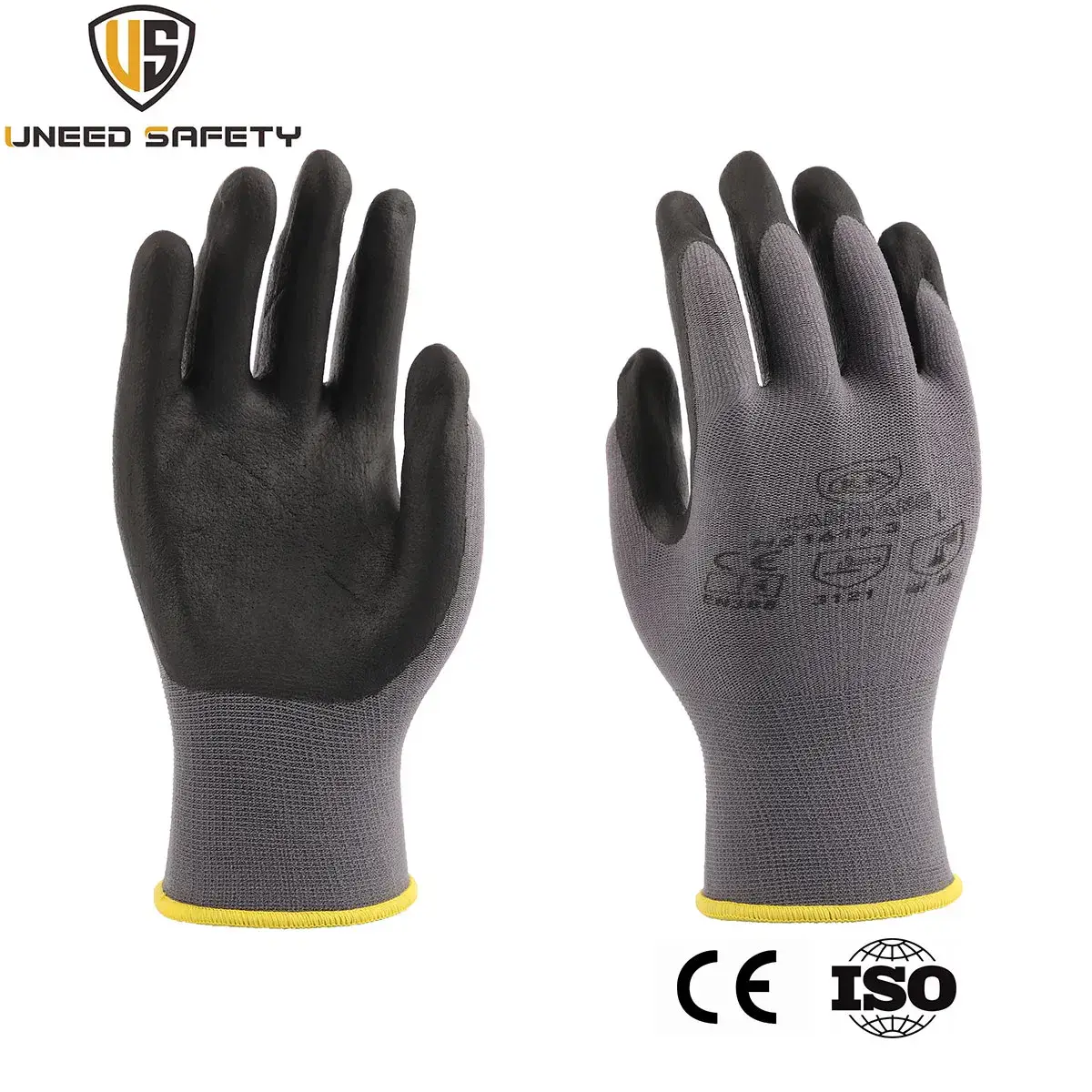 Găng tay làm việc an toàn bảo vệ tay, vỏ nylon phủ nitrile