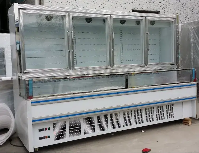 Tủ lạnh đảo và tủ đông sâu tạo nên không gian trưng bày lớn