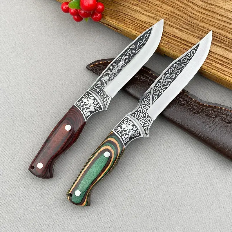 Dao bếp không gỉ, tay cầm gỗ cao cấp, xuất xứ từ Brazil và Nga, phù hợp với ẩm thực Trung Đông