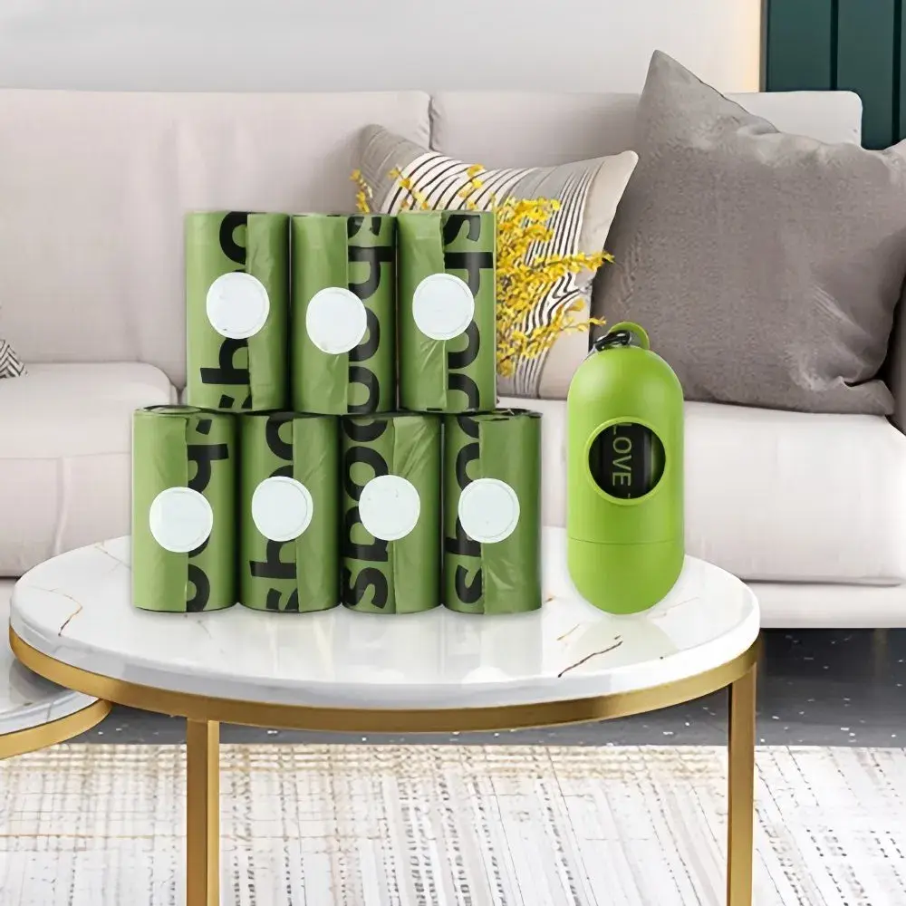 Túi tái chế đựng phân chó, chất liệu HDPE LDPE tùy chỉnh, cuộn thay thế, chống tràn