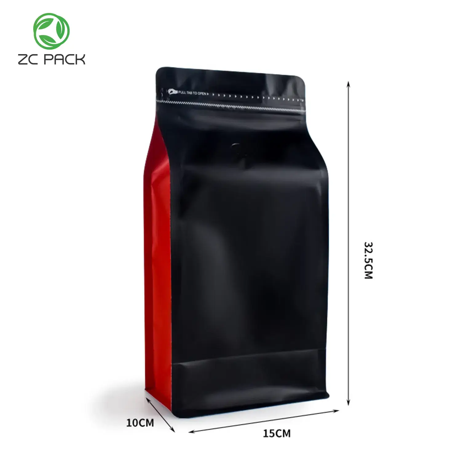 Bao bì túi đứng đáy phẳng nhựa Mylar cao cấp có khóa zip tùy chỉnh và logo riêng, bên trong là lớp nhôm, sử dụng để đóng gói thực phẩm, trà, hạt, cà phê