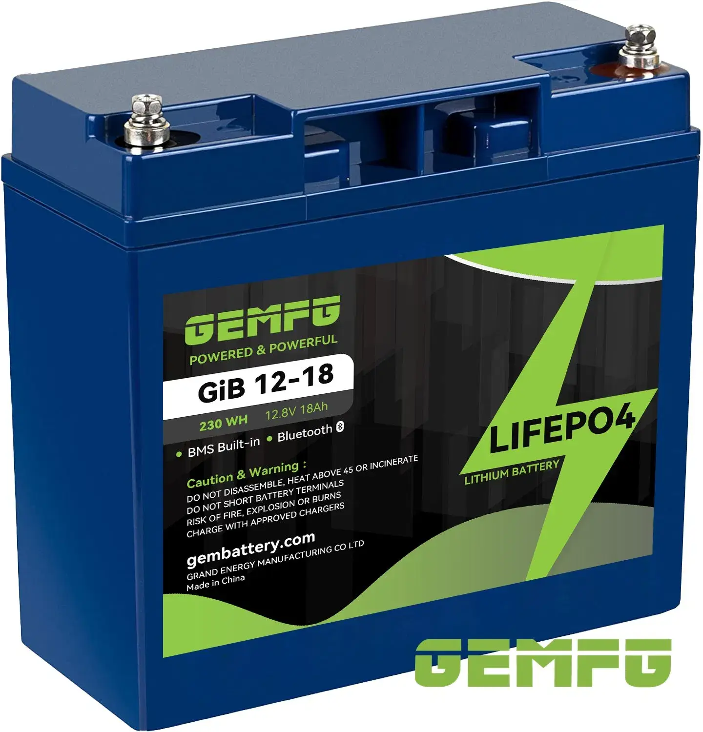 Pin Lithium Ion LiFePO4 sạc lại dạng prismatic 72V 48V 36V 24V 12V có tuổi thọ dài 12.8V20Ah