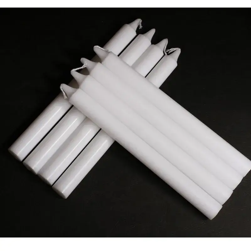 Bánh nến màu trắng không mùi dài 23cm tới chợ Comorin