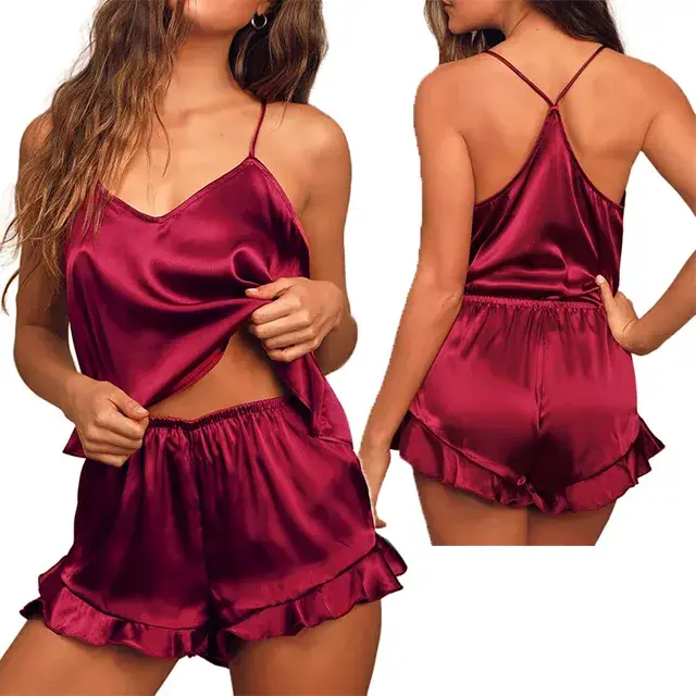 Bộ đồ lót phong cách sexy cho nữ, cung cấp đồ ngủ áo choàng và đầm ngủ lụa giá sỉ