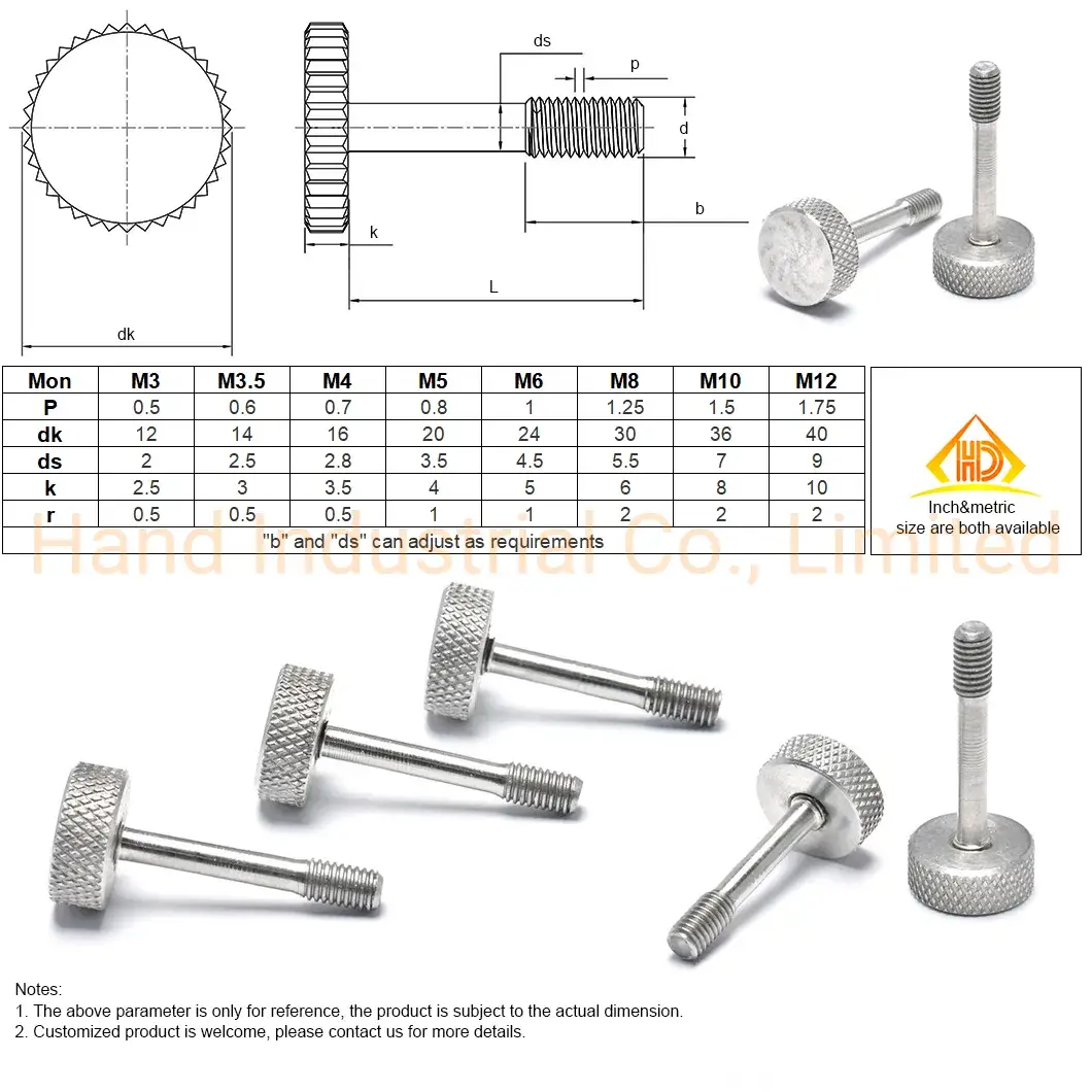 Ốc vít M4 làm từ thép không gỉ, thiết kế đầu hoa văn kim cương, sử dụng để giữ tấm cố định