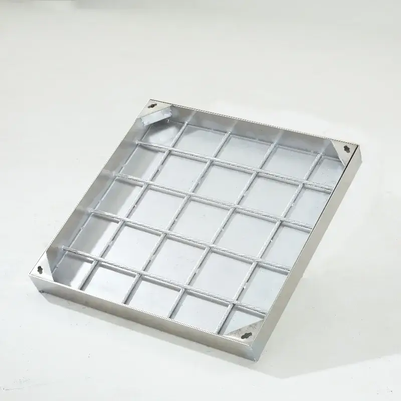 Nắp hố ga và khung thép không gỉ chịu lực, nắp bể phốt vuông có đế, nắp bể nước thải chất lượng cao