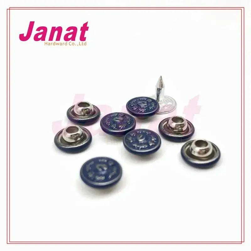 Đinh tán kim loại màu bạc Dtm, sản phẩm chất lượng cao dành cho quần jeans kiểm tra đầy đủ và có màu xanh phong cách