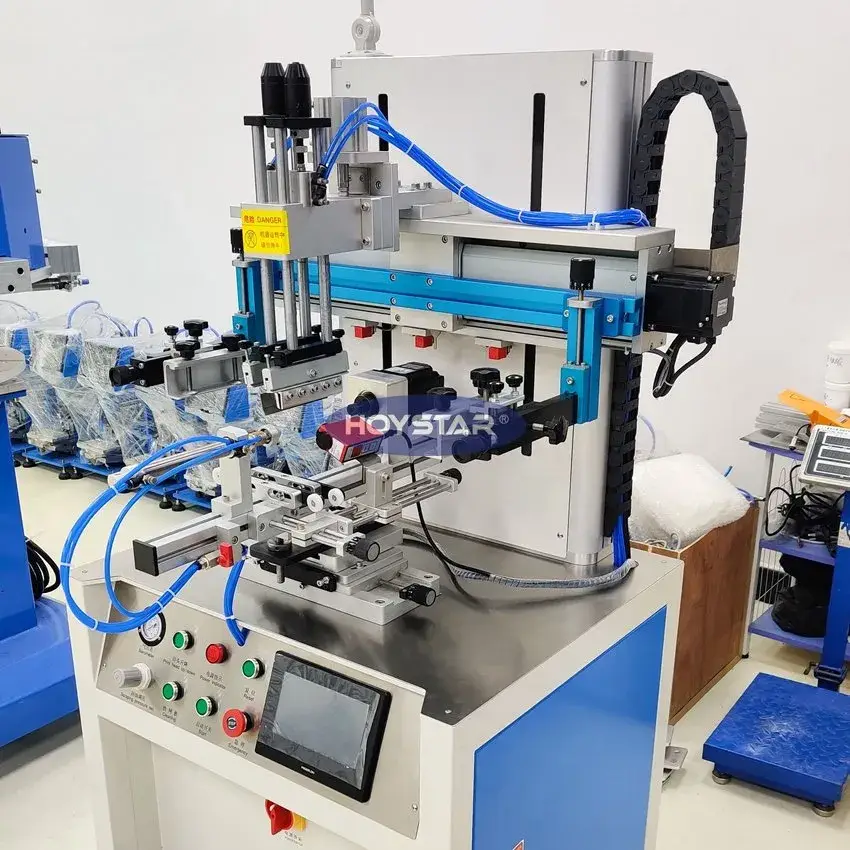 Thiết bị in lụa tự động đa màu cho cốc và chai hình trụ