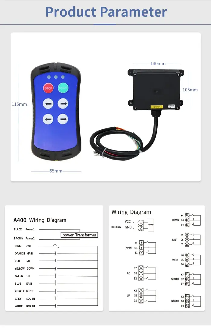 Điều khiển cần cẩu từ xa với 4 tốc độ vận hành A400 hình ảnh 17-description