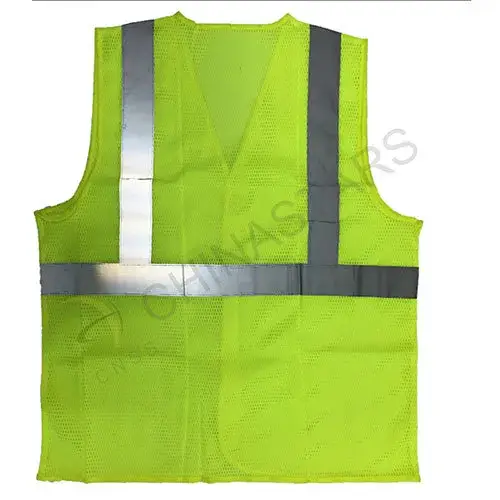 Vải mesh polyester ANSI Class 2 Huỳnh quang Vàng Cam đỏ - Sợi phản xạ an toàn cho thời gian chạy