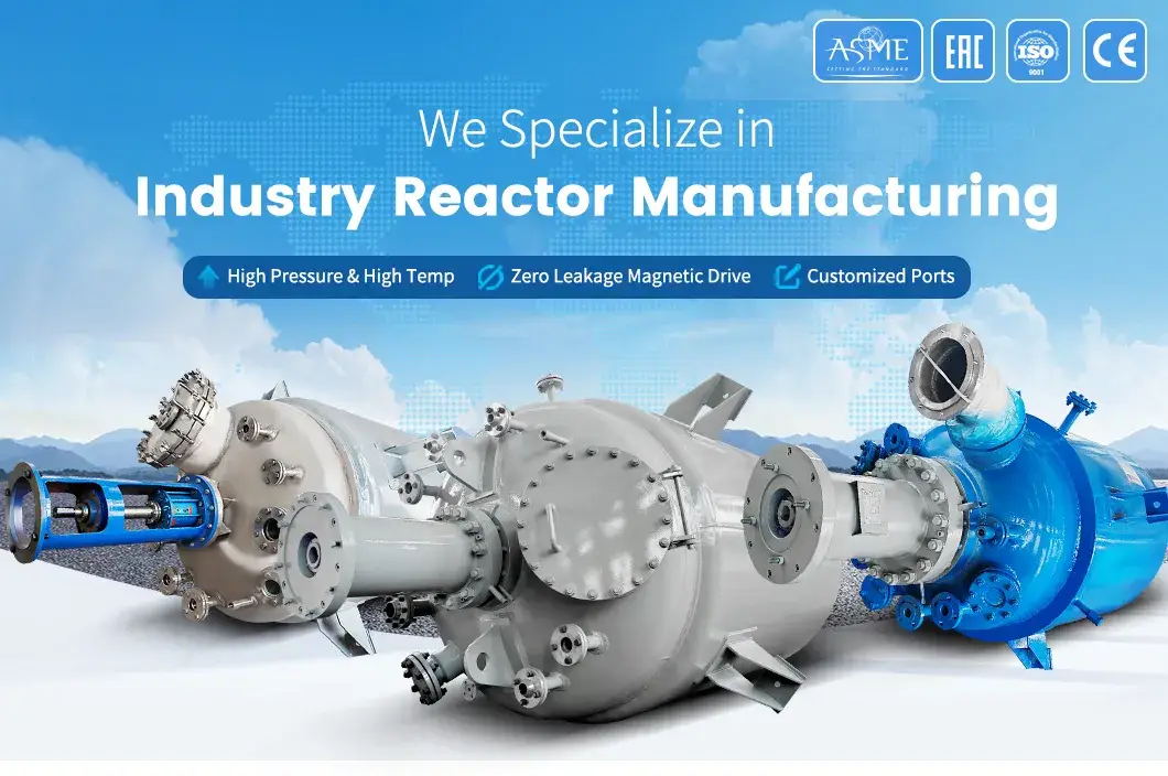 5000L Nồi phản ứng nhựa áp suất cao ASME CE EAC bằng thép không gỉ S31603+Q345r với lớp áo kín từ tính hình ảnh 12-description