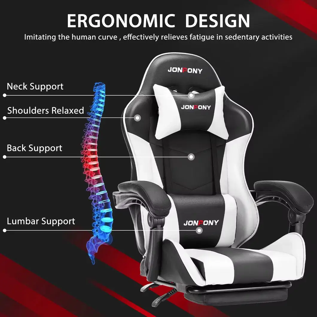 Ghế chơi game ergonomics điều chỉnh cho việc làm việc và giải trí thoải mái hình ảnh 13-description