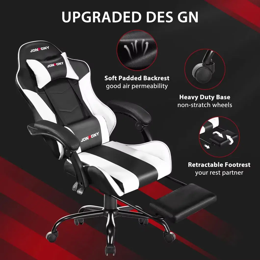 Ghế chơi game ergonomics điều chỉnh cho việc làm việc và giải trí thoải mái hình ảnh 14-description