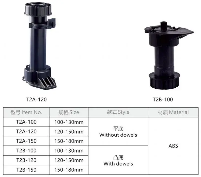 Chân Điều Chỉnh Nhựa cho Tủ Bếp 120-150mm: Lựa Chọn Bền Bỉ và Dễ Dàng Lắp Đặt hình ảnh 15-description