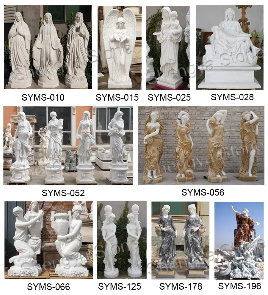 Đá cẩm thạch tạo hình tượng trang trí sân vườn (Mã SYMS-123) hình ảnh 13-description