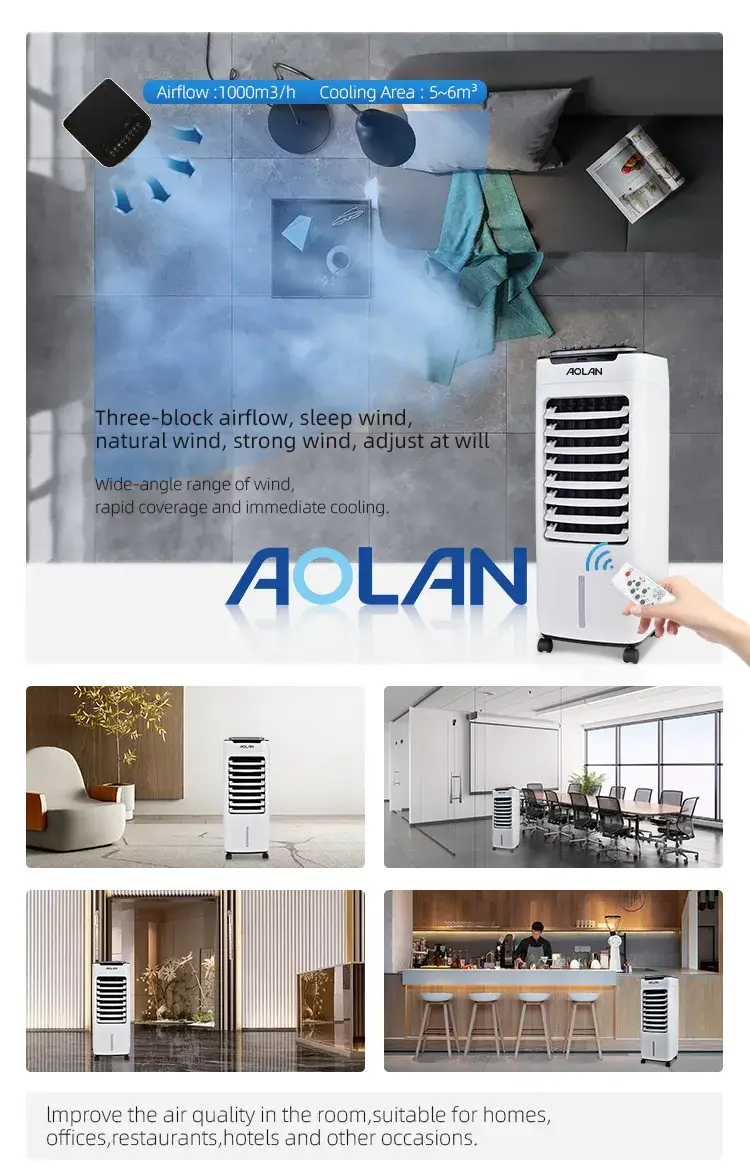 Quạt làm mát không khí 1000m3/H với đèn LED nhấp nháy - Sản phẩm mới nhà cung cấp đề xuất hình ảnh 17-description