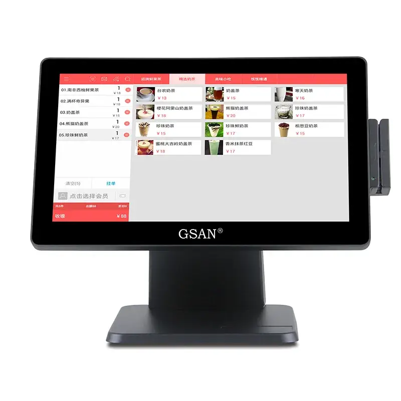 Máy Đăng Ký Tiền Mặt Màn Hình Cảm Ứng POS Siêu Thị 15.6 Inch Windows 10 Tất Cả Trong Một