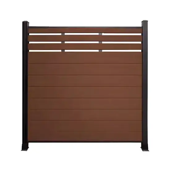 Bảng hàng rào nhựa composite với khung nhôm, sản phẩm bảo vệ sự riêng tư WPC từ Trung Quốc