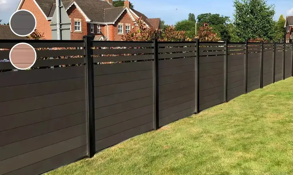Bảng hàng rào nhựa composite với khung nhôm, sản phẩm bảo vệ sự riêng tư WPC từ Trung Quốc hình ảnh 20-description