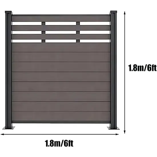 Bảng hàng rào nhựa composite với khung nhôm, sản phẩm bảo vệ sự riêng tư WPC từ Trung Quốc