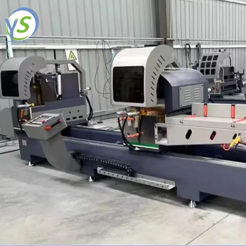 Máy cắt nhôm và PVC chuyên dụng cho cửa sổ và cửa CNC cắt đôi miter, công nghệ cắt profil nhôm và PVC