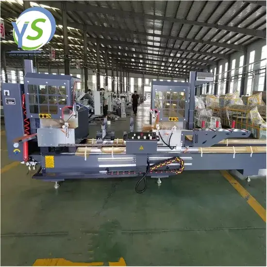 Máy cắt nhôm và PVC chuyên dụng cho cửa sổ và cửa CNC cắt đôi miter, công nghệ cắt profil nhôm và PVC