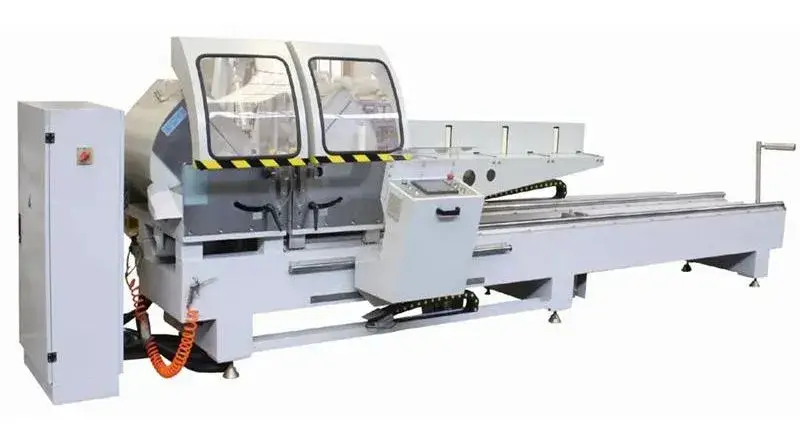 Máy cắt nhôm và PVC chuyên dụng cho cửa sổ và cửa CNC cắt đôi miter, công nghệ cắt profil nhôm và PVC hình ảnh 12-description