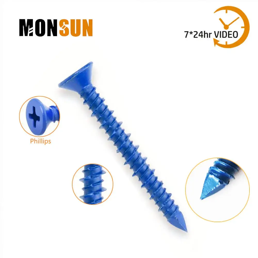 Đề xuất sản phẩm: Bu lông neo bê tông phủ chống ăn mòn màu xanh dành cho gạch và khối xây dựng