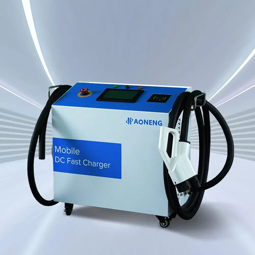Sạc di động nhanh DC 30kw từ nhà máy Aoneng, chứng nhận CE, phù hợp với ô tô điện và trạm sạc EV CCS2