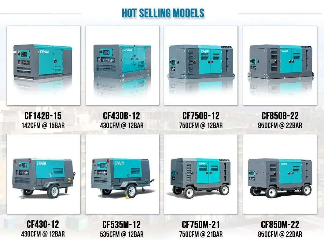 Atlas Copco 140cfm - Máy nén khí diesel chất lượng cao hình ảnh 14-description