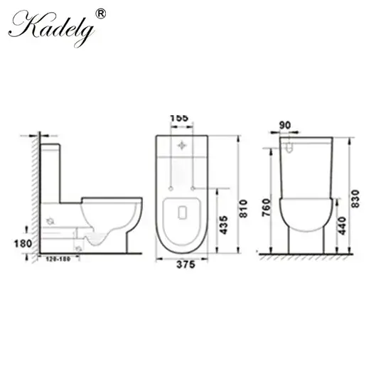 Bồn cầu gốm đôi chuyên dùng cho người khuyết tật, phong cách thiết kế phù hợp với tiêu chuẩn Úc