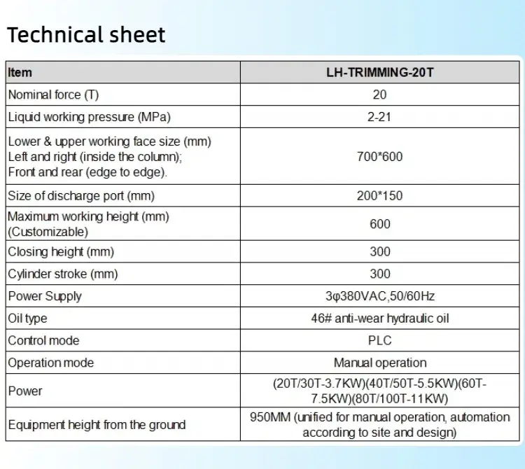 Thiết bị hỗ trợ khuôn tự động cho máy cắt đúc linh kiện hợp kim - Model Lh-Trimming-20t hình ảnh 11-description