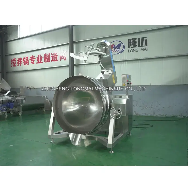 Máy khuấy hành tinh tự động cho nồi nấu sốt ớt cà ri bằng gas tự nhiên và điện