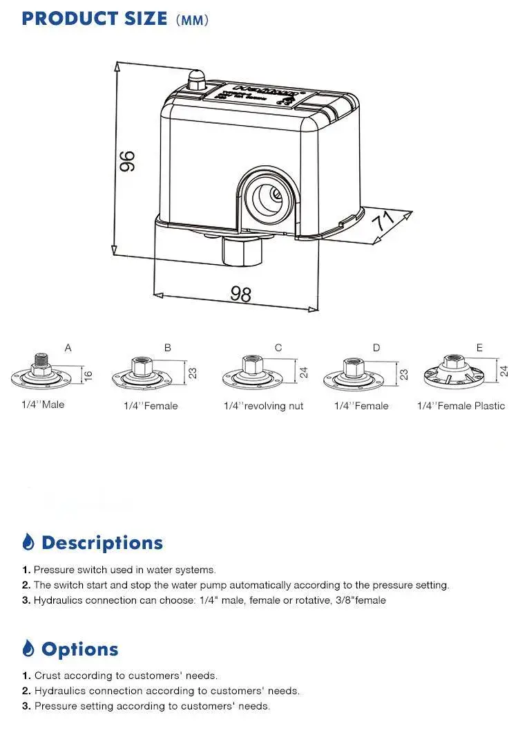 Bộ điều khiển tự động mức nước với nguồn năng lượng động cơ có thể điều chỉnh theo nhu cầu hình ảnh 13-description