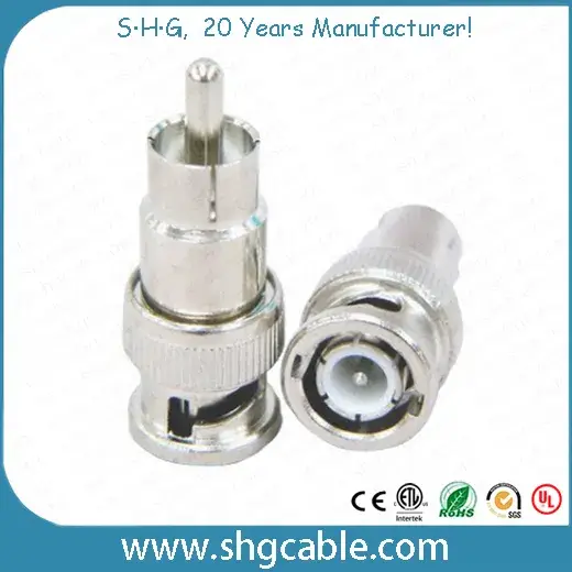 Thiết bị chuyển đổi BNC sang RCA cho dây cáp đồng trục Rg59 RG6