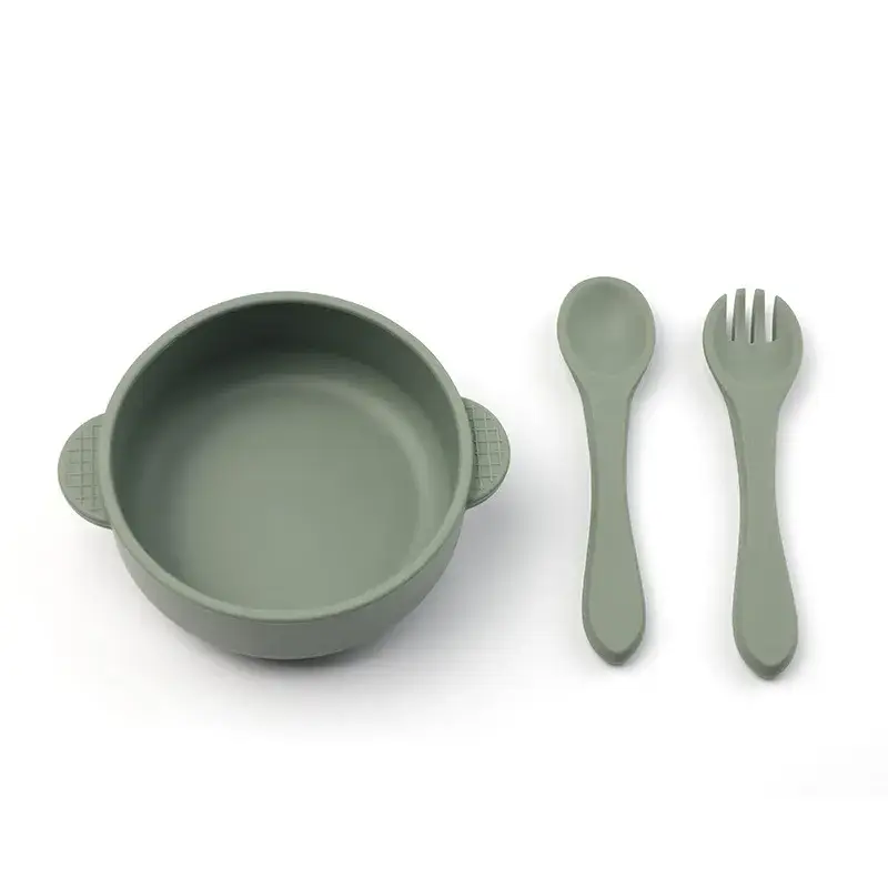 Bán buôn bát ăn trẻ em silicone không chứa BPA với đế hút chân không