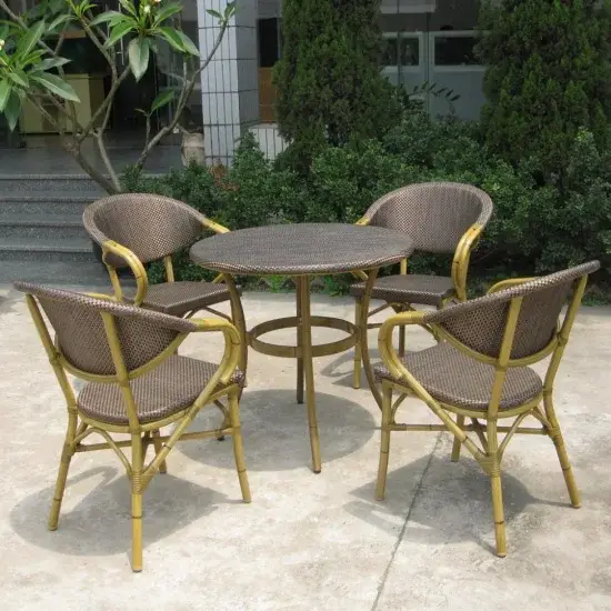 Vải mô phỏng tre ghế Paris cho không gian cổ điển của bàn ghế nhà hàng hình ảnh 1-description